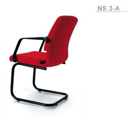 53094::NS-3A::An Asahi NS-3A series office chair with black base and armrest. 3-year warranty for the frame of a chair under normal application and 1-year warranty for the plastic base and accessories. Dimension (WxDxH) cm : 56x62x86. Available in 3 seat styles: PVC Leather, PU Leather and Cotton. Row Chairs