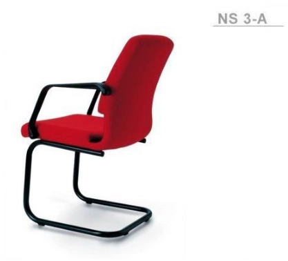 53094::NS-3A::เก้าอี้รับแขก โครงขาพ่นดำตัวซี มีที่วางแขน มีเบาะหนัง PVC,PU,และเบาะผ้าฝ้าย  เก้าอี้รับแขก asahi