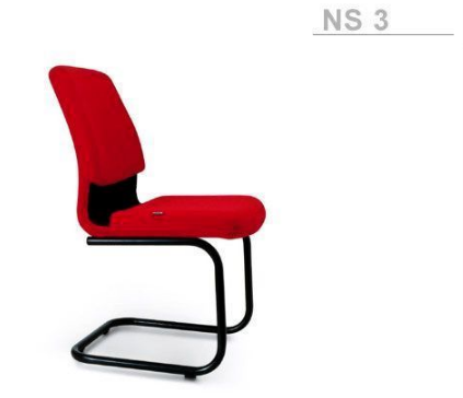 62095::NS-3::An Asahi NS-3 series office chair with black base. 3-year warranty for the frame of a chair under normal application and 1-year warranty for the plastic base and accessories. Dimension (WxDxH) cm : 47x62x86. Available in 3 seat styles: PVC Leather, PU Leather and Cotton. Row Chairs