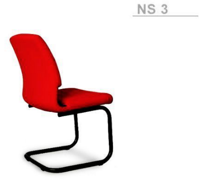 62095::NS-3::An Asahi NS-3 series office chair with black base. 3-year warranty for the frame of a chair under normal application and 1-year warranty for the plastic base and accessories. Dimension (WxDxH) cm : 47x62x86. Available in 3 seat styles: PVC Leather, PU Leather and Cotton. Row Chairs