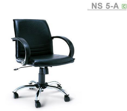77062::NS-5A::เก้าอี้สำนักงาน โยกทั้งตัว มีล้อเลื่อน 5 แฉก ขาเหล็กชุบโครเมี่ยม มีเบาะหนัง PVC,PU,และเบาะผ้าฝ้าย เก้าอี้สำนักงาน asahi