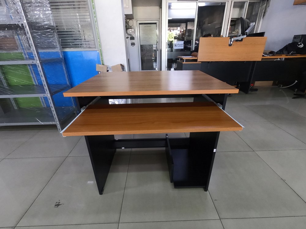 02110077::C-080/4::โต๊ะคอมพิวเตอร์ ขนาด80x60x75ซม. บีที โต๊ะสำนักงานPVC บีที โต๊ะสำนักงานPVC