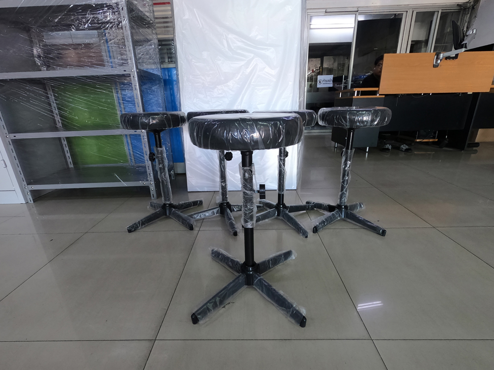 02058::C-112::A NAT bar stool with PVC leather seat and adjustable base. Dimension (WxH) cm : 30.5x58