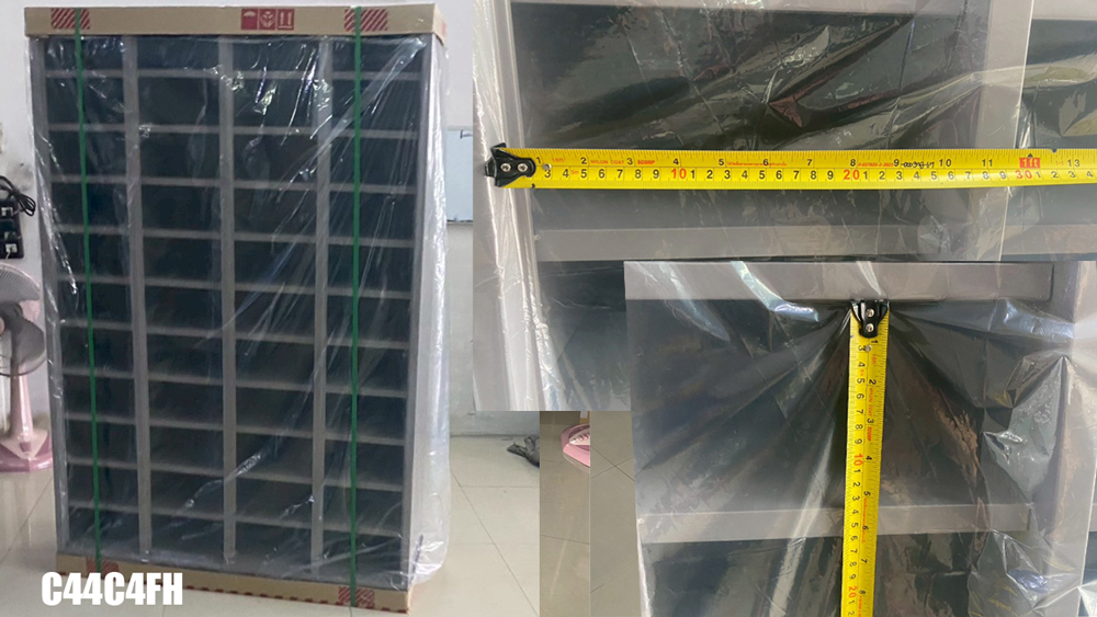 20061::C44C4FH::ตู้ล็อกเกอร์โล่ง4ฟุต 44 ช่องโล่ง ไม่มีประตู ขนาด ก1210xล457xส1830มม. โครงตู้สั่งสี(เทา,ครีม,น้ำตาล,ดำ) แผ่นชั้นเลือกได้ทั้งสีมาตรฐานและสีสันพิเศษ อีลิแกนต์ ตู้ล็อกเกอร์เหล็ก