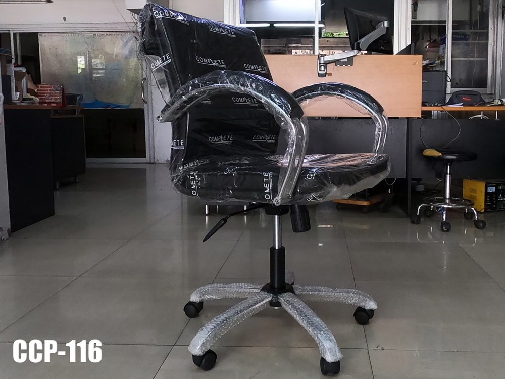 09086::CCP-116::เก้าอี้สำนักงานพนักพิงกลาง CCP-116 ขนาด ก610xล650xส950-1050มม. หัวพับ ก้อนโยกใหญ่ โช๊คแก๊ส ขาชุบโครเมี่ยม แขนชุบโครเมี่ยม เก้าอี้สำนักงาน คอมพลีท รับประกัน1ปี