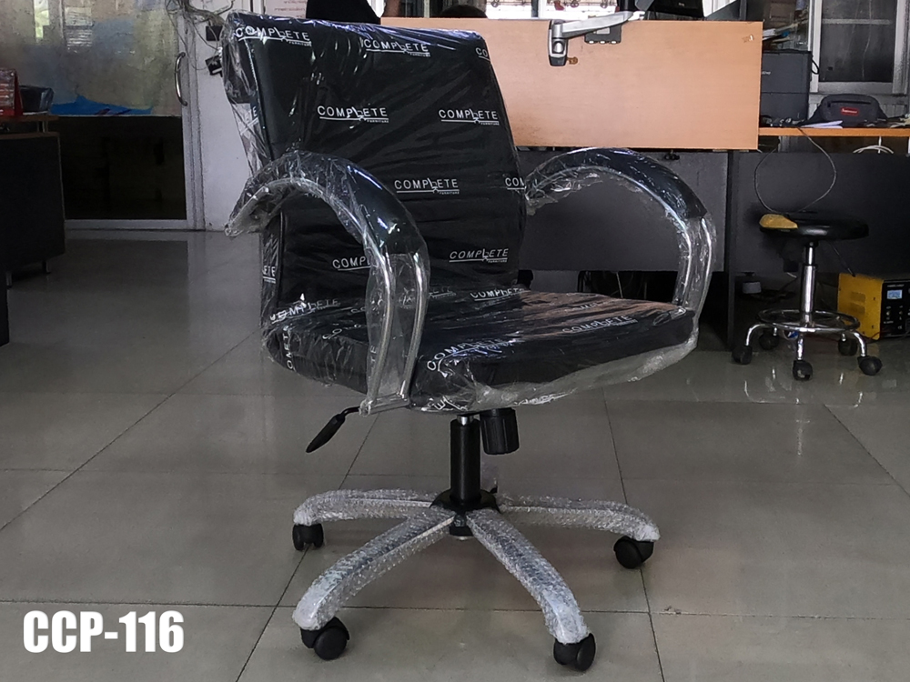 09086::CCP-116::เก้าอี้สำนักงานพนักพิงกลาง CCP-116 ขนาด ก610xล650xส950-1050มม. หัวพับ ก้อนโยกใหญ่ โช๊คแก๊ส ขาชุบโครเมี่ยม แขนชุบโครเมี่ยม เก้าอี้สำนักงาน คอมพลีท รับประกัน1ปี
