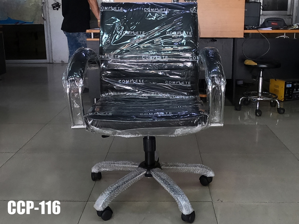 09086::CCP-116::เก้าอี้สำนักงานพนักพิงกลาง CCP-116 ขนาด ก610xล650xส950-1050มม. หัวพับ ก้อนโยกใหญ่ โช๊คแก๊ส ขาชุบโครเมี่ยม แขนชุบโครเมี่ยม เก้าอี้สำนักงาน คอมพลีท รับประกัน1ปี