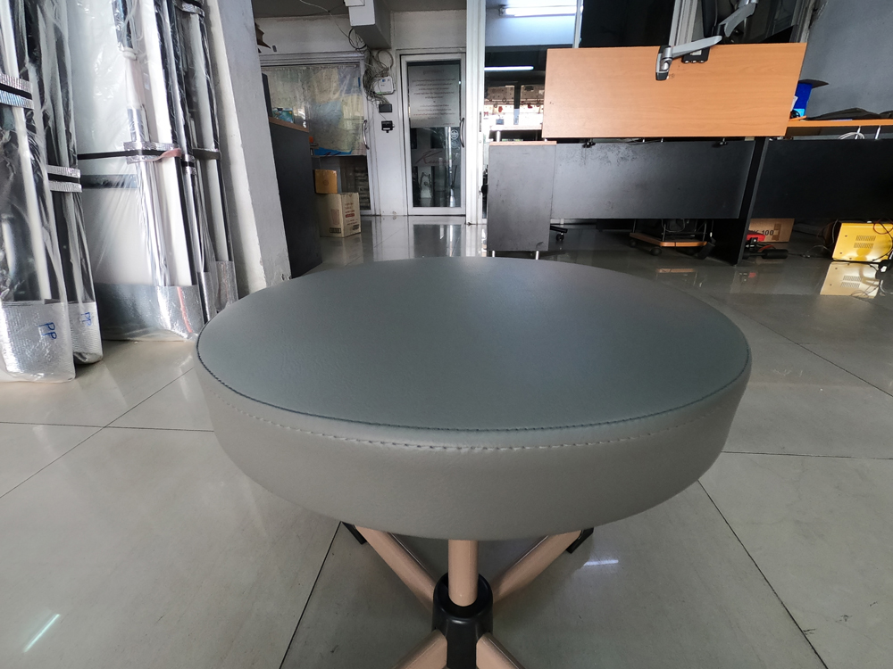 65086::CH-863-C::A Lucky stool with height adjustable and PVC leather/wool fabric seat. Dimension (WxDxH) cm : 38x53x43.5