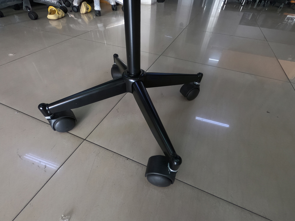 56073::CR-600W::An Asahi CR-600W series stool with metal base, providing adjustable locked-screw extension. 3-year warranty for the frame of a chair under normal application and 1-year warranty for the plastic base and accessories. Dimension (WxSL) cm : 34x51. Available in 3 seat styles: PVC Leather, PU Leather and Cotton.