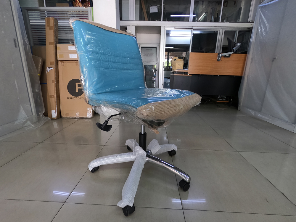 42028::CR1-AC::A Mono office chair with CAT fabric/genuine/MVN leather seat, tilting backrest and hydraulic adjustable base. Dimension (WxDxH) cm : 58x62x86-98