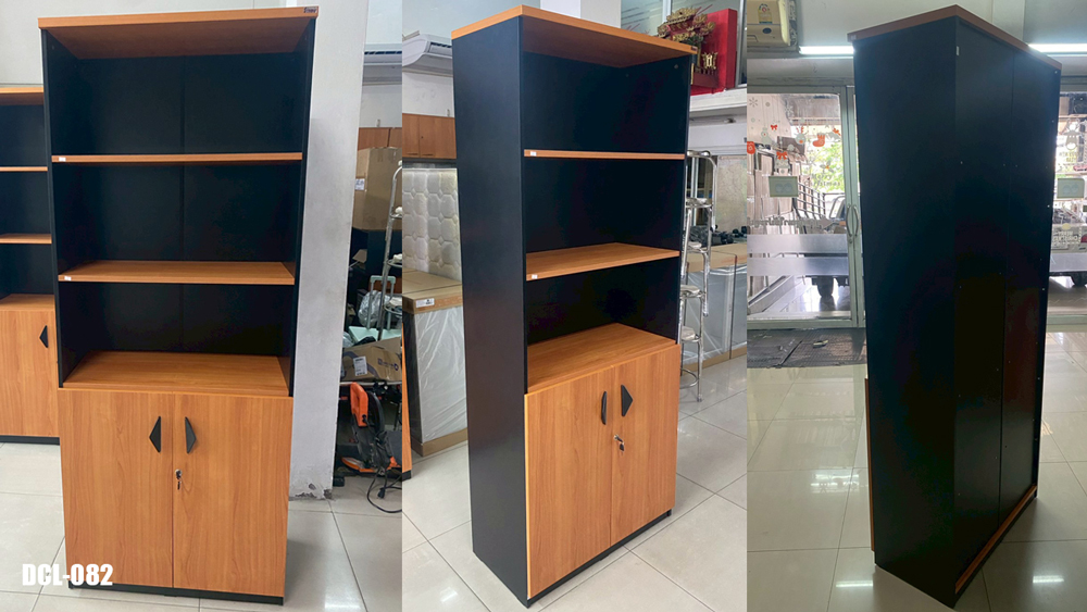 91040::DCL-082::ตู้เอกสารสูง5ชั้นล่างประตูเปิด ขนาด ก800xล400xส1950 มม. เคลือบเมลามิน บีที ตู้เอกสาร-สำนักงาน