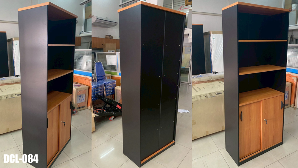 73011::DCL-084::ตู้เอกสารสูง5ชั้นล่างประตูเลื่อน ขนาด ก800xล400xส1950 มม. เคลือบเมลามิน บีที ตู้เอกสาร-สำนักงาน