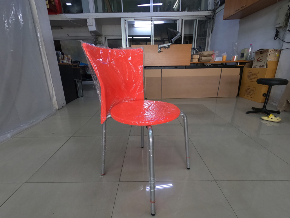 31072::DT-134::A VC multipurpose chair with plastic seat and painted/chrome base. Available in 5 colors: yellow, black, red, orange and green