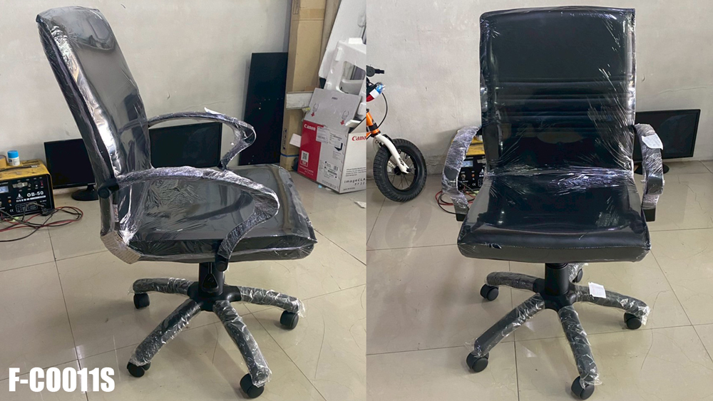 17023::F-CO011S::เก้าอี้สำนักงาน รุ่น F-CO011Sขนาด ก560xล630xส95-1050 มม. หุ้มหนังด้วย PVC FDO เก้าอี้สำนักงาน
