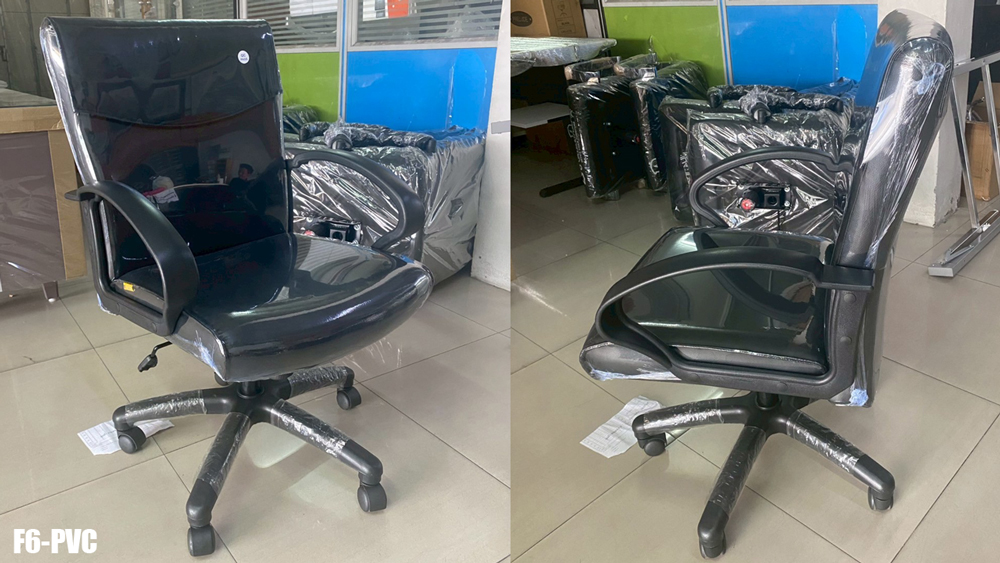 85011::F6::เก้าอี้สำนักงาน โยกทั้งตัว ปรับสูงต่ำโดยใช้โช๊คแก๊ส-เกาหลี(คุณภาพสูงกว่า จีนและไต้หวัน) รับประกัน 1ปี(ไม่รับประกันวัสดุหุ้ม) หุ้ม2แบบ(หุ้มหนังPVC , หุ้มผ้าฝ้าย) เก้าอี้สำนักงาน Forte ฟอร์เต้ เก้าอี้สำนักงาน