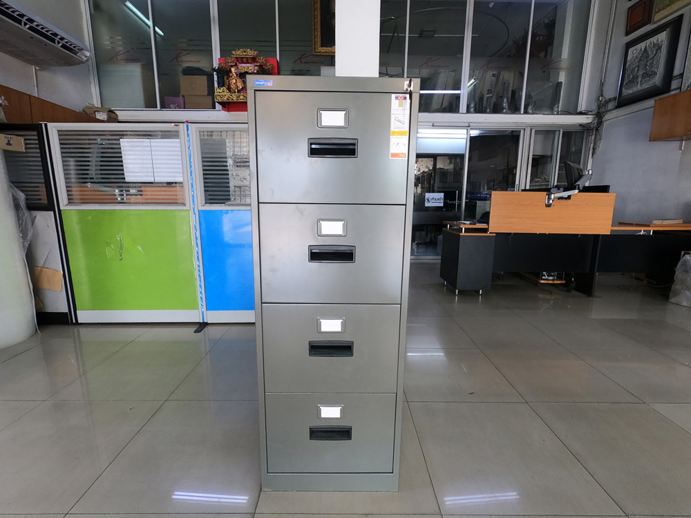 35082::FC-744::A Smart Form steel cabinet with 4 drawers. Dimension (WxDxH) cm : 47x62x132. Available in Bureau Grey and Light Grey Metal Cabinets