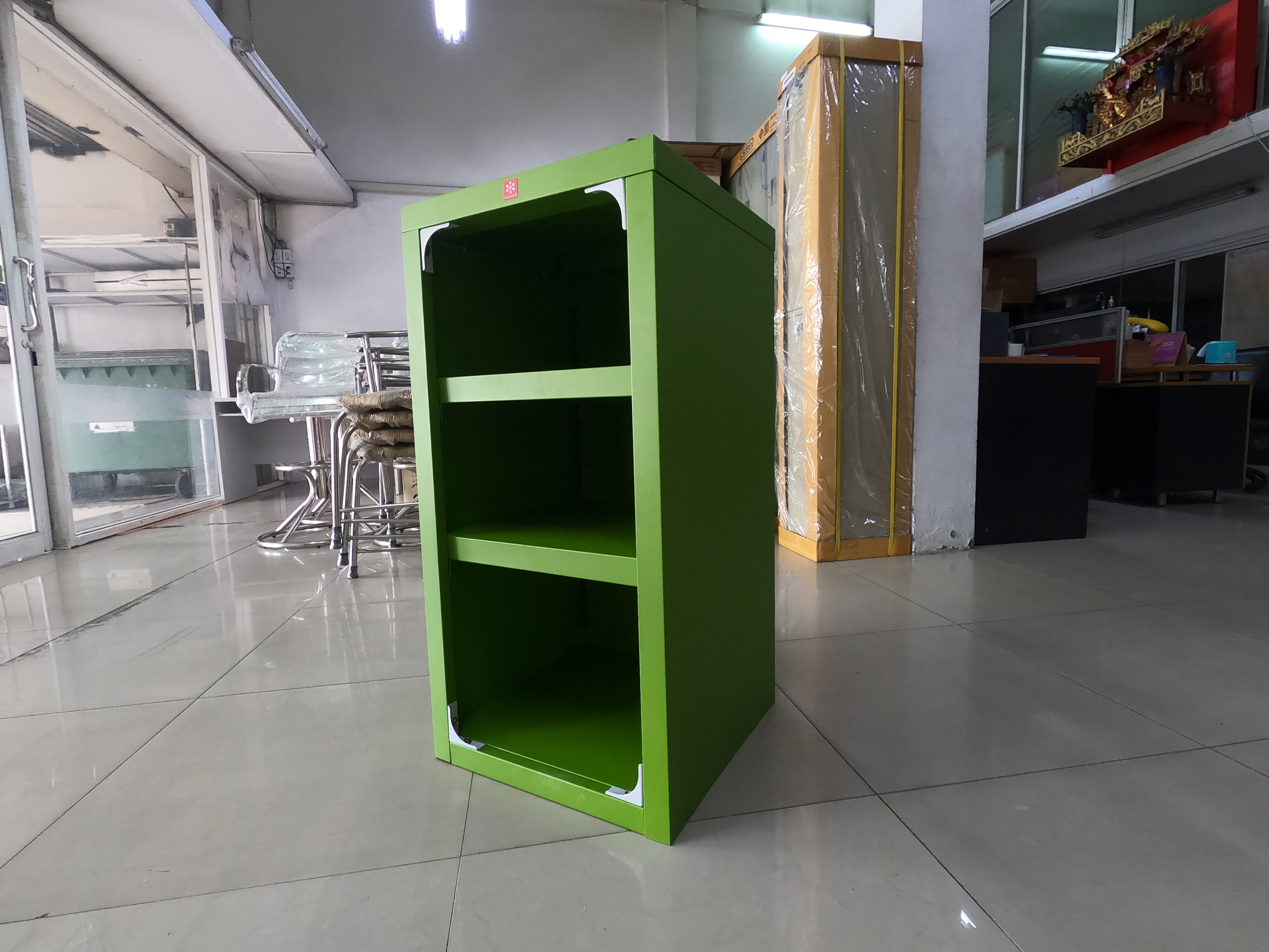 61027::SFF-450x900-GG(เขียว)::ชั้นวางอเนกประสงค์ มีฝาหลัง SFF-450x900 GG(เขียว) ขนาด ก450xล455xส900 มม. ลัคกี้เวิลด์ ชั้นวางของเหล็ก