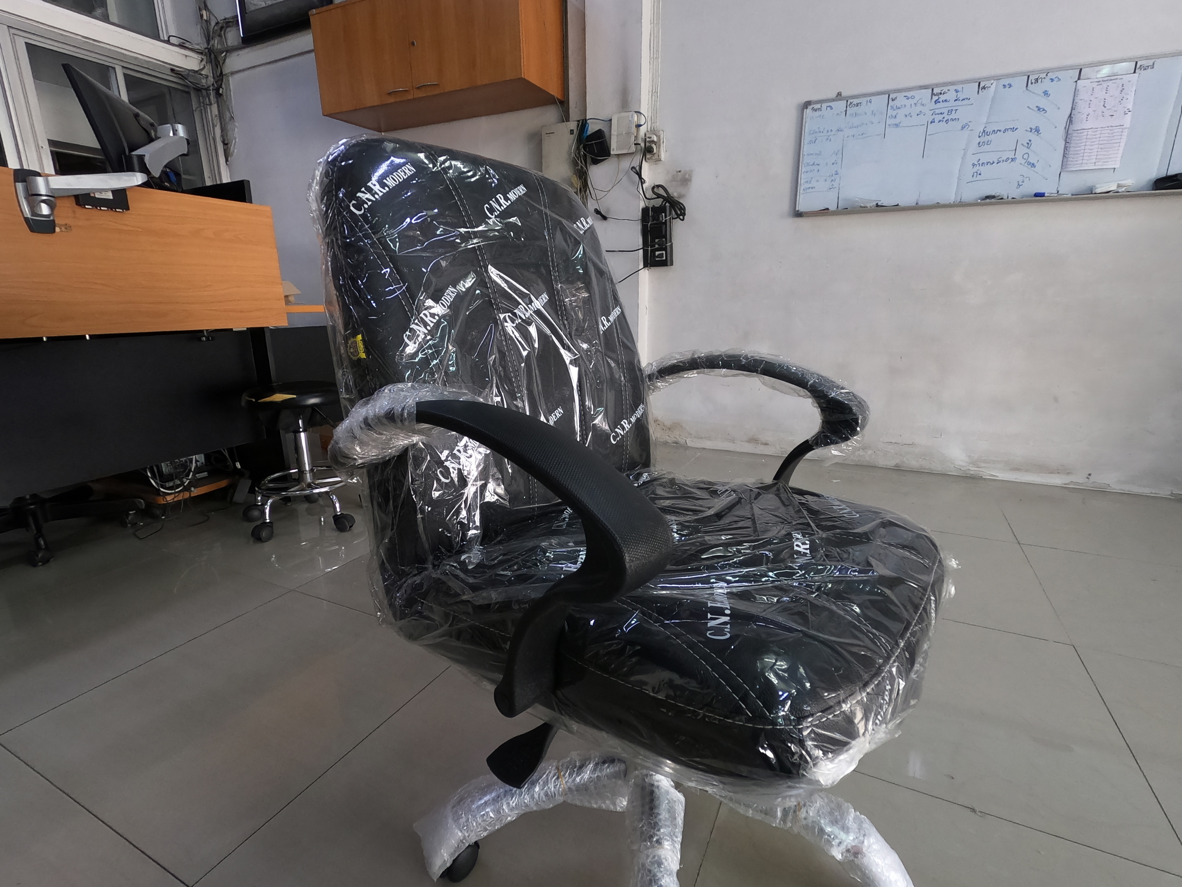 69051::CNR-215::A CNR office chair with PVC leather seat and chrome plated base. Dimension (WxDxH) cm : 65x68x93-104 CNR Office Chairs CNR Office Chairs CNR Office Chairs