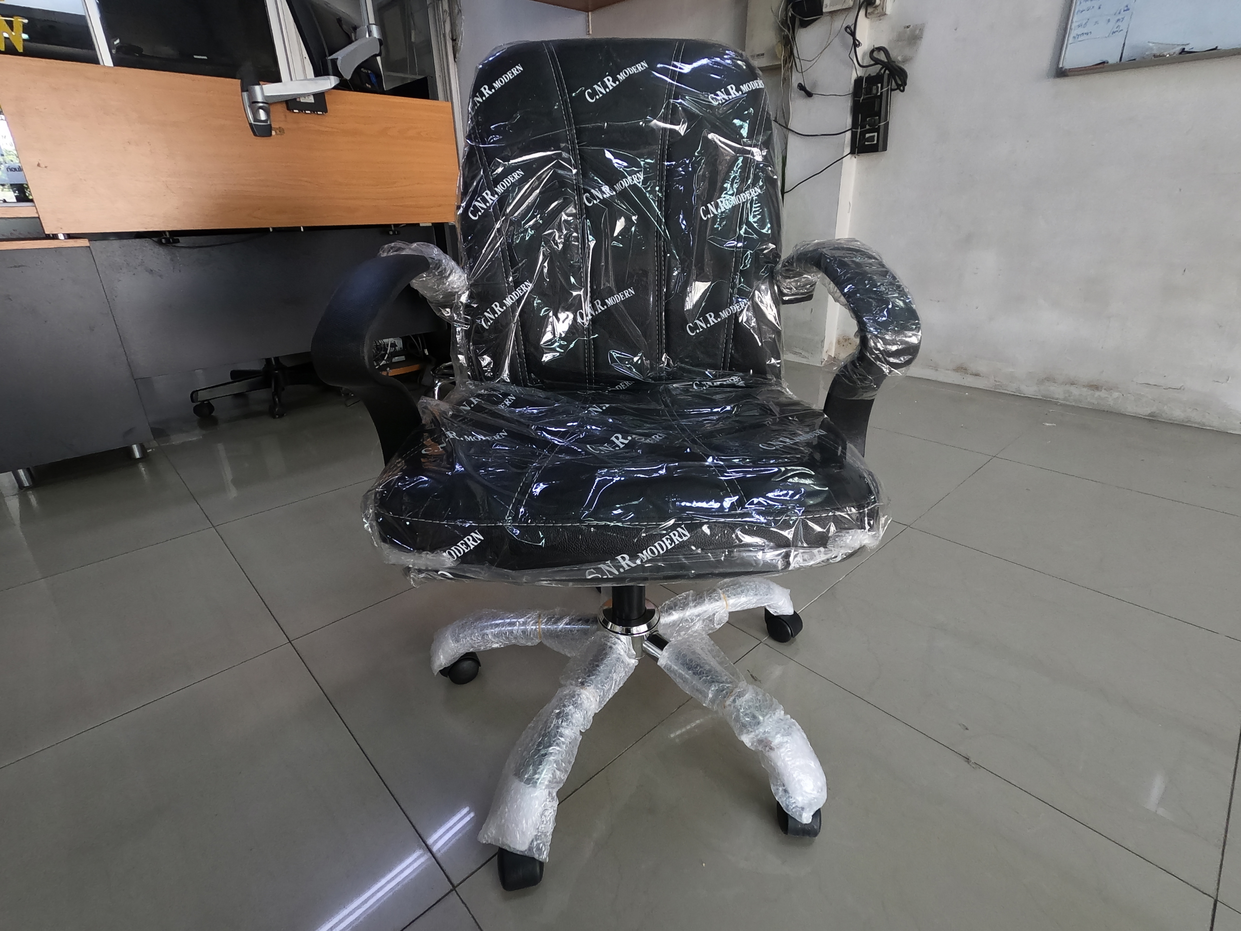 69051::CNR-215::A CNR office chair with PVC leather seat and chrome plated base. Dimension (WxDxH) cm : 65x68x93-104 CNR Office Chairs CNR Office Chairs CNR Office Chairs