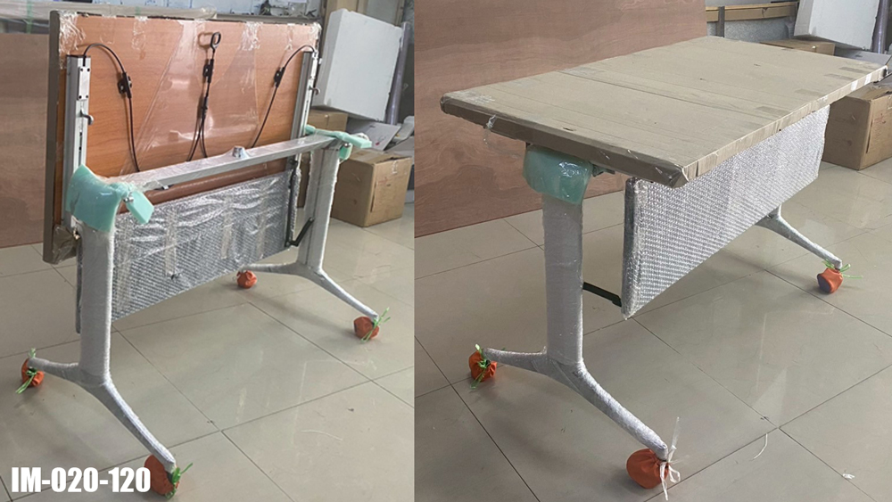 74053::IM-020::โต๊ะพับ 120,160,180  TOP ไม้ปิดผิวเมลามีน บังตาเหล็ก โต๊ะอเนกประสงค์ วีซี
