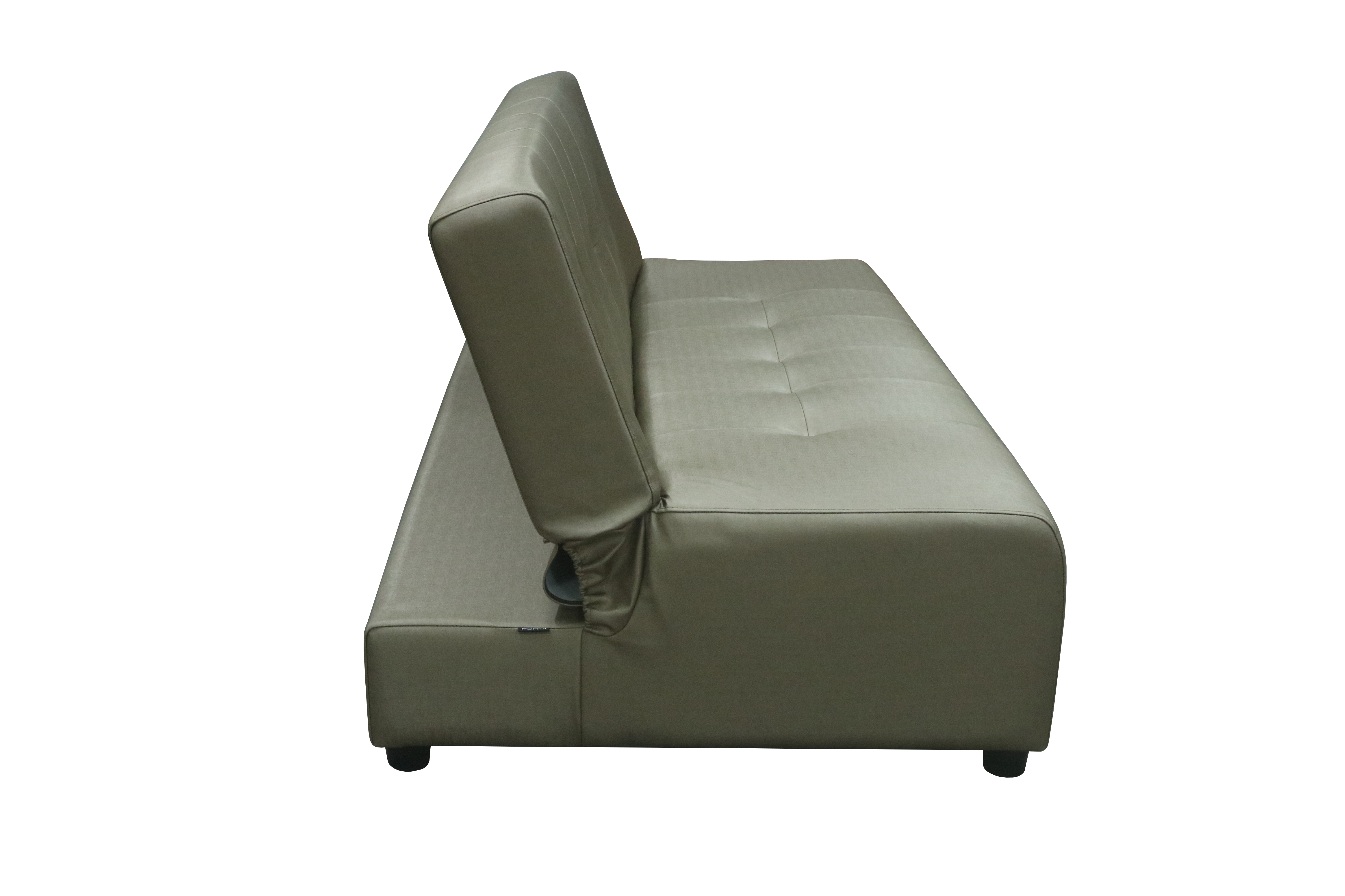 79028::MATTY::An Itoki modern sofa with cotton/PVC leather seat. Dimension (WxDxH) cm : 160/180/190x105x80 ITOKI SOFA BED