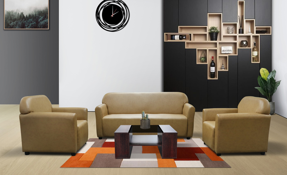 07040::ARGON-3::An Itoki modern sofa for 3 persons with cotton/PVC leather/genuine leather seat. Dimension (WxDxH) cm : 180x75x77