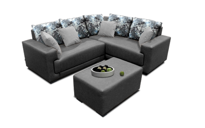 94031::DIAMOND::An Itoki L-shape sofa with cotton/PVC leather/PVC leather-cotton seat, 5 big pillows and 4 small pillows. Dimension (WxDxH) cm : 271x180x73 L-Shape&Corner Sofas