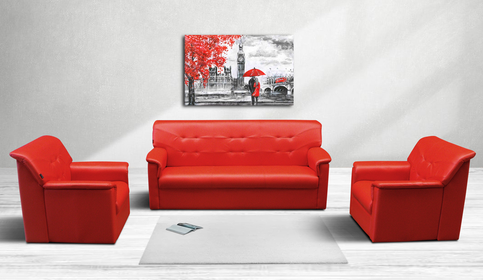 39043::SOFA-S/3::โซฟาแฟชั่น มีผ้าฝ้าย,หนังเทียม,หนังแท้  3 ที่นั่งขนาด ก1850xล800xส820มม. อิโตกิ โซฟาชุดเล็ก