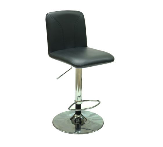 30039::MONY::An Itoki bar stool with PVC leather seat and adjustable base. Dimension (WxDxH) cm : 40x43x51-1105