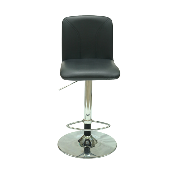 30039::MONY::An Itoki bar stool with PVC leather seat and adjustable base. Dimension (WxDxH) cm : 40x43x51-1105