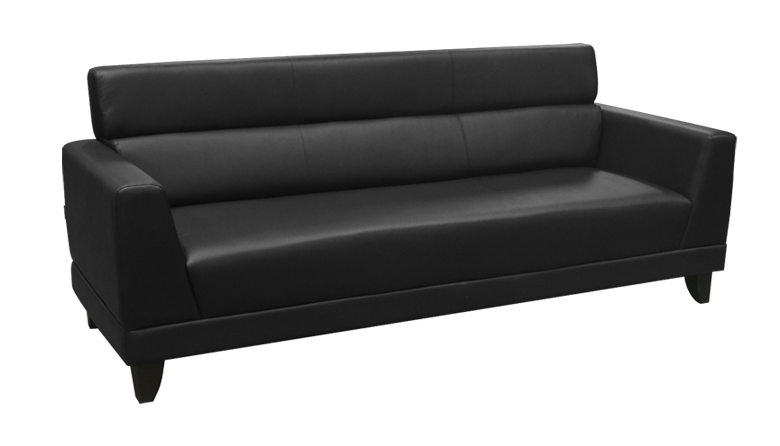 96085::P-19-3::An Itoki modern sofa for 3 persons with cotton/PVC leather-cotton seat. Dimension (WxDxH) cm : 197x75x76