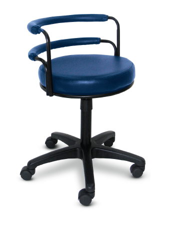 29001::TK-69-W::An Itoki bar stool with PVC leather/cotton seat and steel base with casters. Dimension (WxDxH) cm : 44x44x69