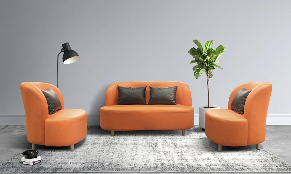 80074::WIGAN-2::An Itoki modern sofa for 2 persons with cotton/PVC leather-cotton seat. Dimension (WxDxH) cm : 157x85x85 ITOKI Modern Sofas