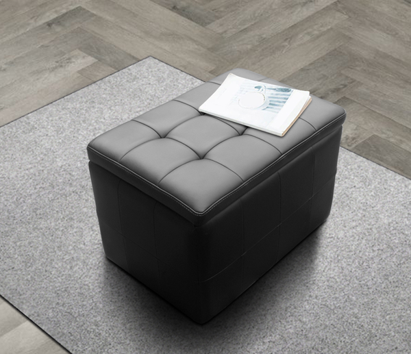 95080::CHESS-62::An Itoki stool with PVC leather/cotton seat. Dimension (WxDxH) cm : 62x43x43