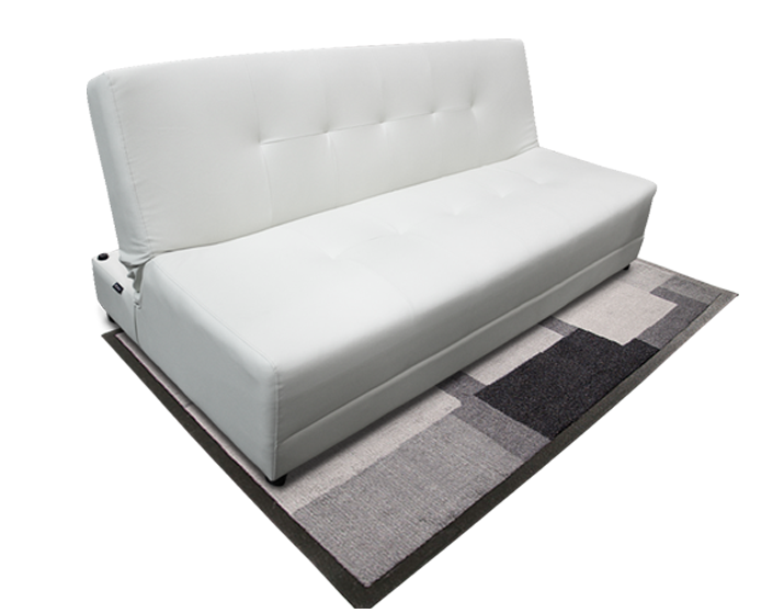 02075::MATTY::An Itoki modern sofa with cotton/PVC leather seat. Dimension (WxDxH) cm : 160/180/190x105x80 ITOKI SOFA BED