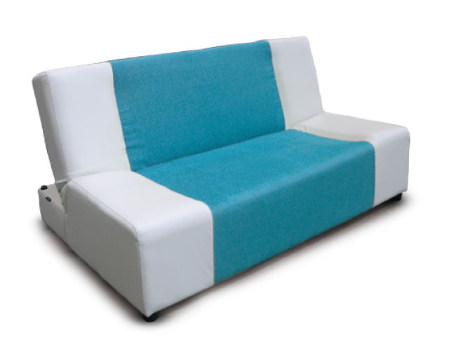 09044::SUNNY::An Itoki modern sofa with cotton/PVC leather seat. Dimension (WxDxH) cm : 160/180/190x104x82