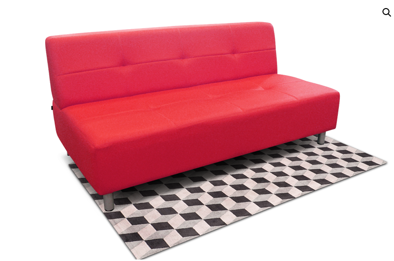 10054::LEENO::An Itoki modern sofa with cotton/PVC leather seat. Dimension (WxDxH) cm : 160/180/190x83x73 ITOKI SOFA BED