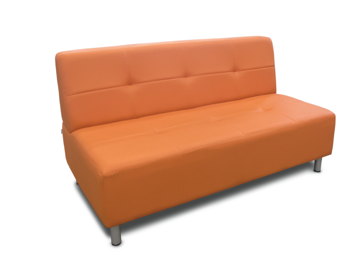 49064::LEENO::An Itoki modern sofa with cotton/PVC leather seat. Dimension (WxDxH) cm : 160/180/190x83x73