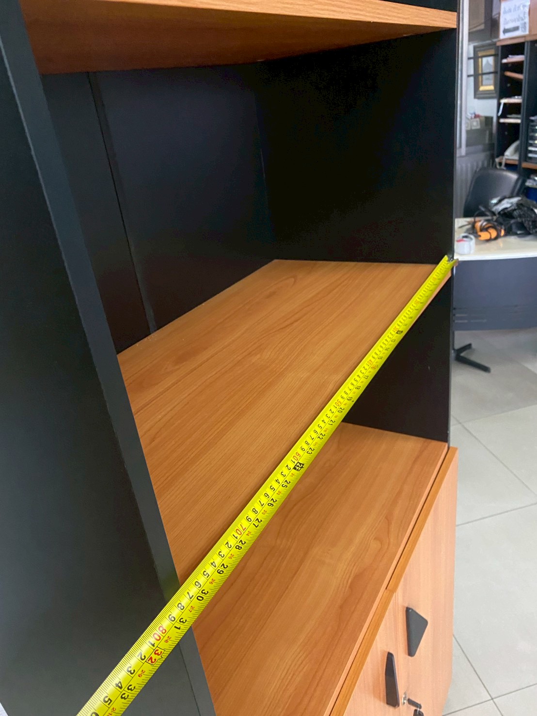 91040::DCL-082::ตู้เอกสารสูง5ชั้นล่างประตูเปิด ขนาด ก800xล400xส1950 มม. เคลือบเมลามิน บีที ตู้เอกสาร-สำนักงาน