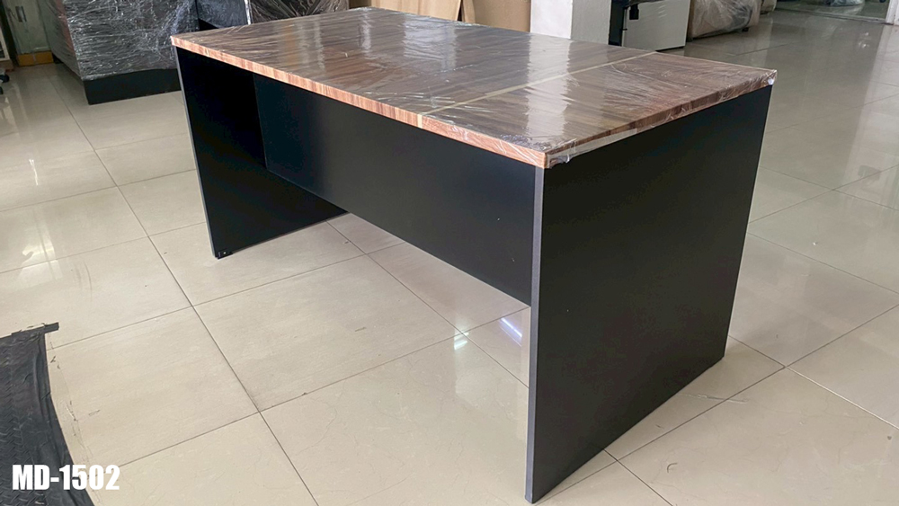 37054::MD-1502::โต๊ะทำงานเมลามีน2ลิ้นชัก ขนาด150x75x75Cm. โต๊ะสำนักงานเมลามิน พีเอสพี