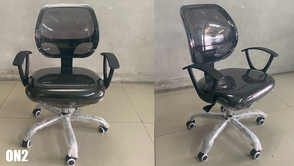 73097::ON2::เก้าอี้สำนักงาน (ตาข่าย) ขาโครเมียม (หนาพิเศษ) ขนาด ก623xล515xส910-1020 มม. สีดำ สีส้ม สีเขียว สีน้ำเงิน สีแดง **รับประกัน1ปี** HOM เก้าอี้สำนักงาน