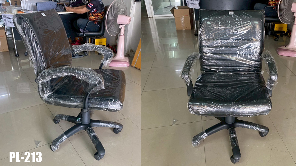 05062::PL-213::เก้าอี้สำนักงาน GUEST ขนาด570x590x900-1020มม. หุ้มหนังPVCสีดำ สามารถรับน้ำหนักได้ถึง70กก. เก้าอี้สำนักงาน ชัวร์