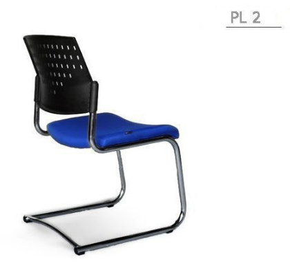 11094::PL-2::An Asahi PL-2 series office chair with chromium base. 3-year warranty for the frame of a chair under normal application and 1-year warranty for the plastic base and accessories. Dimension (WxDxH) cm : 48x55x82. Available in 3 seat styles: PVC leather, PU leather and Cotton.