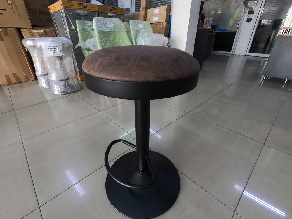 34081::PN92141::เก้าอี้สตูลบาร์กลม ขนาด 400x400x690-835 มม. มีให้เลือก 2 สี ดำและน้ำตาล เก้าอี้บาร์ ไพรโอเนีย