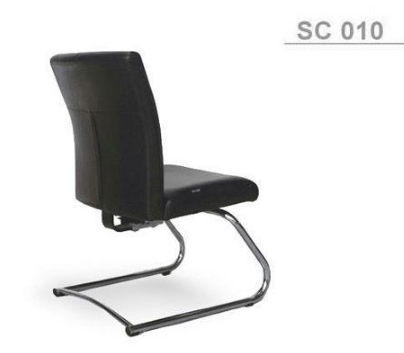 00024::SC-10::An Asahi SC-10 series office chair with chromium base. 3-year warranty for the frame of a chair under normal application and 1-year warranty for the plastic base and accessories. Dimension (WxDxH) cm : 48x61x87. Available in 3 seat styles: PVC Leather, PU leather and Cotton. Row Chairs