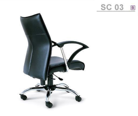07026::SC-03::เก้าอี้ผู้บริหาร โยกได้เฉพาะพนักพิงหลัง มีล้อลื่อน 5 แฉก ขาเหล็กชุบโครเมี่ยม มีเบาะหนัง PVC,PU,และเบาะผ้าฝ้าย เก้าอี้ผู้บริหาร asahi