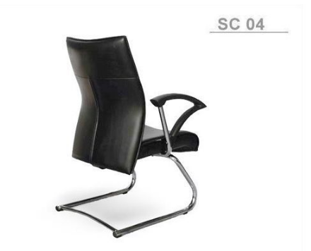 51042::SC-04::An Asahi SC-04 series office chair with chromium base and armrest. 3-year warranty for the frame of a chair under normal application and 1-year warranty for the plastic base and accessories. Dimension (WxDxH) cm : 62x62x92. Available in 3 seat styles: PVC Leather, PU leather and Cotton. Row Chairs asahi visitor's chair