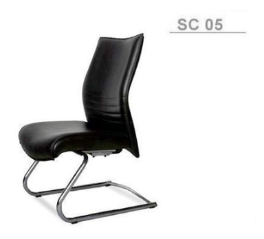 72063::SC-05::An Asahi SC-05 series office chair with chromium base. 3-year warranty for the frame of a chair under normal application and 1-year warranty for the plastic base and accessories. Dimension (WxDxH) cm : 49x62x92. Available in 3 seat styles: PVC Leather, PU leather and Cotton. Row Chairs