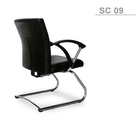 42095::SC-09::An Asahi SC-09 series office chair with chromium base and armrest. 3-year warranty for the frame of a chair under normal application and 1-year warranty for the plastic base and accessories. Dimension (WxDxH) cm : 62x61x87. Available in 3 seat styles: PVC Leather, PU leather and Cotton. Row Chairs