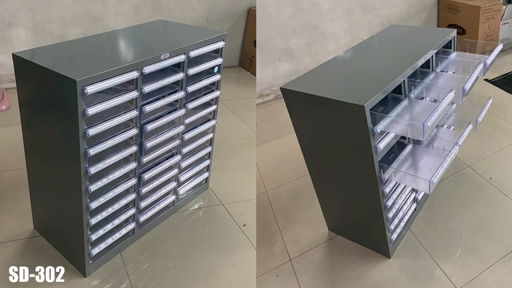 17046::SD-302::A Sure steel cabinet with 30 drawers. Dimension (WxDxH) cm : 88x40.7x88 Metal Cabinets